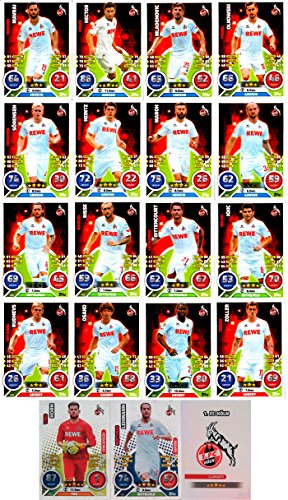 Match Attax Bundesliga 2016 2017 - 19 Karten-Set 1. FC Köln Basiskarten Clubkarte Kapitän Starspieler - Deutsch
