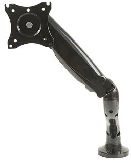 Link LK10034 Braccio a Gas Da Tavolo Per Monitor 13-27” – Supporto Regolabile Da Scrivania Con Attacco VESA 75x75 / 100x100 – Portata 6 Kg – Gestione Cavi Interna – Inclinabile, Orientabile e Girevole