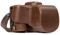 Megagear Mg857 Nikon D3400 (18-55) Ever Ready Custodia In Finta Pelle Per Fotocamera Con Tracolla Marrone Scuro