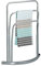 Relaxdays Toallero de Pie Curvy con 3 Barras, Metal, Plateado, 85 x 66 x 20 cm, Acero Inoxidable