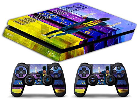 Skin Compatible para PS4 Slim HD - Limited Edition Decal Cover Adhesivo Slim Bundle (Messi)