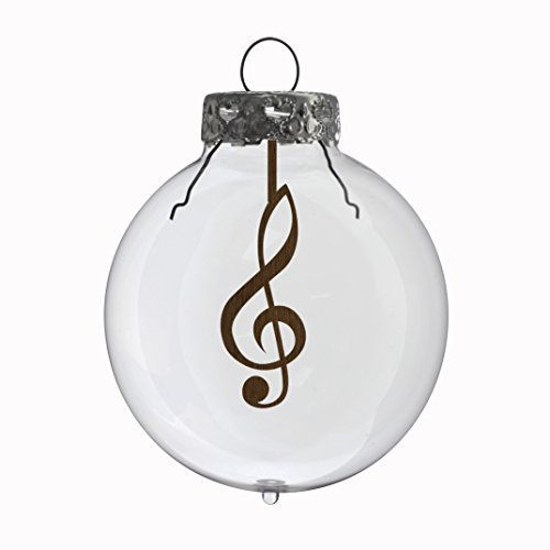 FEINSERIE Weihnachtskugel Notenschlüssel Violinschlüssel - Schönes Geschenk für Musiker