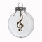 FEINSERIE Weihnachtskugel Notenschlüssel Violinschlüssel - Schönes Geschenk für Musiker