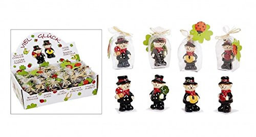 Geschenkestadl 24 Schornsteinfeger Figuren in Tüte im Display Glücksfigur