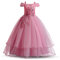 TTYAOVO Niñas Bordado Mangas Princesa Boda Cumpleaños Fiesta Vestido 6-7 años(Talla130) 431 Rosado