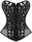 Woboren Damen Schwarz Weiß Body Shaper Mesh Vollbrust Corsage Top Übergrößen (Schwarz, 4XL)