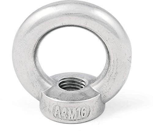 SOTECH 20 Stück Ringmutter 8 mm Edelstahl V4A AISI 316 rostfrei | salzwasserbeständig Ösenmutter Augenbolzen