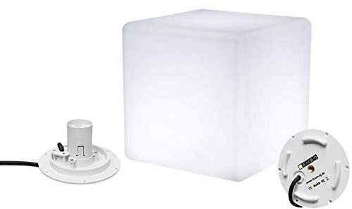 7even Design Cube-Leuchte 30 x 30 x 30cm mit E-27 Fassung und 220V Anschluss/Indoor & IP67 Outdoor (30cm)
