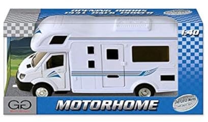 Guilty Gadgets Luxury Camper Van Motorhome Cast Iron Model Car Gift Diecast Toy Vehicle Caravan Van Pull Back Power