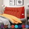 VERCART Rückenkissen Keilkissen Rückenlehne Kissen für Bett Sofa Kopfteil Gepolstert Bettkissen Wandkissen Sofakissen Groß Rueckenkissen Couchkissen Dekokissen Kordsamt Rostige Orange 200cm