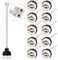 DiCUNO GU10 Fassung mit 15cm Stromleitung und Aderendhülsen, Keramiksockel, VDE, Brandschutz Renovierfassung, 0,75mm² Kabel, 300W 250V, hitzebeständig bis 600°C, 10er Pack