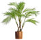 Leaf Design UK Large Realistic Artificial Palm Tree, Wood, Natural Areca Copper, 90cm