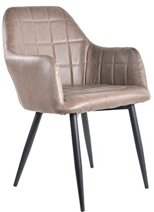 HTI-Living Stuhl Albany Vintage Esszimmerstuhl Armlehnenstuhl Polsterstuhl Antikbraun
