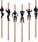 BEHAHAI 36pcs Rose Gold Bachelorette Straws, Fun and Attractive Design with Dancer Poses Glitter Confetti, Paper, 20cm/7.7inch, 36pcs