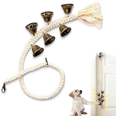 DHinkyoung Hanging Dog Bell Adjustable Dog House Toilet Training Bell Multifunction Dog Puppy Doorbell for Small, Medium and Large Dogs to Ring to Go Outside or Toilet