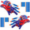 2 Set Spider Launcher Handschuh, Spider Handschuhe Spinnennetz Spider Spielzeug Kinder Web Shooter Helden Spielzeug Spielzeughandschuh Spider Cosplay Saugnapf Schwamm Kugeln Spinnen Requisiten