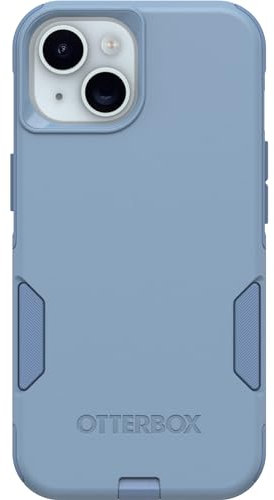 OtterBox iPhone 15, iPhone 14, and iPhone 13 Commuter Series Case - CRISP DENIM (Blue), slim & tough, pocket-friendly, with port protection