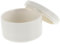 Holibanna White Ceramic Jewelry Storage Box with Lid Round Trinket Organizer for Earrings Necklaces Rings and Bracelets