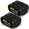 Goodexo 2Pcs Batterie 20V 5.0Ah Batterie de Rechange pour Worx Batterie WA3551