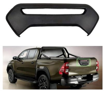 VIYOLI Heckklappenschloss PeiJ-LJ2104 Stamm Bremslicht Abdeckung Trim Panel Für Toyota Für Hilux Für Revo Für Rocco 2021 2022 Auto Hinten Heckklappe Platte Abdeckung Kofferraum Türschloss