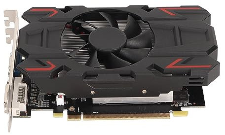 Carte Graphique HD6770 4 Go DDR5 128 Bits, Carte Vidéo de Jeu pour Ordinateur de Bureau, Sortie HDMI DVI VGA, PCI Express 2.0 16X, Ventilateur de Refroidissement Unique (HD6770 4