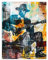 Artery8 Blues Music Guitar Player Upcycle Painting Living Room Large Wall Art Poster Print Thick Paper 18X24 Inch
