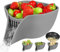 Advantez Multifunctional Drain Basket, 2.3L Small Silicone Pasta Strainer with Spout for 1.4-2.8L, Colanders &Food Strainers Bowl, Sink Strainer Basket for Washing Fruit, Berry, Vegetable and Salad