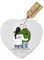 Personalisierbare Keramik-Weihnachtsornamente - Couple Pärchen - Weihnachtsbaum-Deko für Ihren Weihnachtsbaum – Personalisierte Weihnachtsanhänger als Christbaumschmuck - Geschenk (Herz)