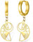 Goldene Ratio-Ohrringe, Fibonacci-Sequenz-Ohrringe für Mathematik-Liebhaber, geometrische Spiralen, Schmuck, Abschluss, Mathematiker, Geschenk für Frauen und Mädchen, Einheitsgröße, Edelstahl, Kein