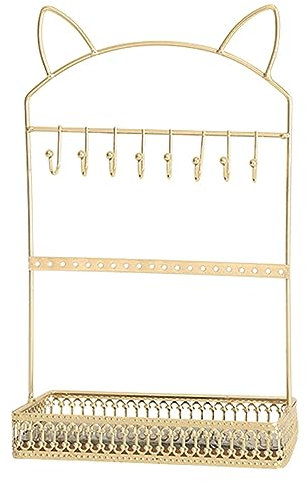 DEARMAMY 1Stk Ohrschmuckhalter für Katzen Schmuck Baum Armbandständer Tablett Ringe Schmuckständer aufbewahrung für schmuck schmuck-aufbewahrung Ohrringregal Ohrringhalter Eisen Golden