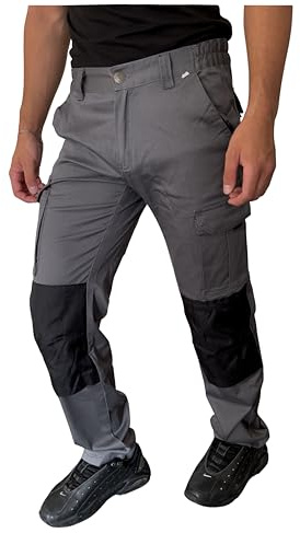 STRIKER - Pantalon de Travail Gris à 4 Poches – Tissu Stretch/Élastique, Gamme Expert - Taille S à 2X – LST-872