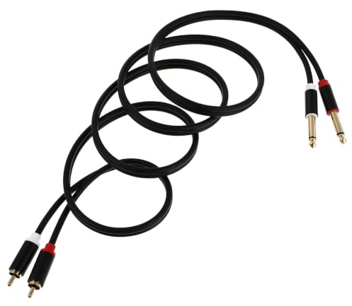 Audio Adapterkabel 1 Stück für Audiogeräte Schwarz | Bare Kupfer, Aluminiumlegierung, Pvc mit Goldbeschichtung, 1, 5m Länge, für Recorder und Musikplayer