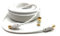 MainCore 15m Long White Gold Plated RF TV Freeview Plug to Plug White Aerial Antenna Lead Cable with Coupler (15m)