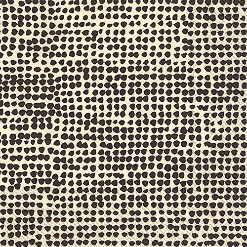IHR Ideal Home Range Party-Servietten, Marimekko, Einweg-Servietten, 3-lagig, 16,5 x 16,5 cm, Orkanen-Leinen/Schwarz, 20 Stück