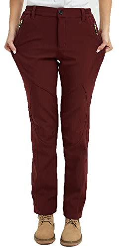 FLYGAGA Damen Outdoorhose Softshellhose Wanderhose Gefüttert Fleece Warm Wasserdicht Winddicht Thermohose Winterhose Skihose Snowboardhose Trekkinghose Funktionshose Herbst Winter