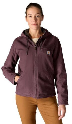 Carhartt Women's Iconic Washed Duck Sierra Jacket, Black, Medium