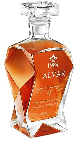 Maverton Whisky Karaffe mit Gravur - Whisky Dekanter - 700ml - Weihnachtsgeschenke - Geschenk zum Geburtstag für Männer - Guter Jahrgang