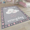 Paco Home Kinderteppich, Kinderzimmer Teppich m. Stern, Mond u. Karo Motiven, Grösse:120x160 cm, Farbe:Pink 6