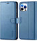 TUCCH Case for iPhone 12 Pro Max (6.7), Magnetic Wallet PU Leather Flip Folio Stand Cover with[Shockproof TPU][RFID Blocking][Kickstand] Card Holders Compatible with iPhone 12 Pro Max, Lake Blue
