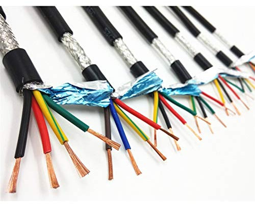 Pangyoo PYouo-copper wire 20AWG 18AWG 2-8 Core Shielded Cable 5meters, Pure Copper RVVP Shielded Wire, Control Cable UL2547 Signal Wire Tool accessories (Color : 4 Core 18AWG 5Meter)