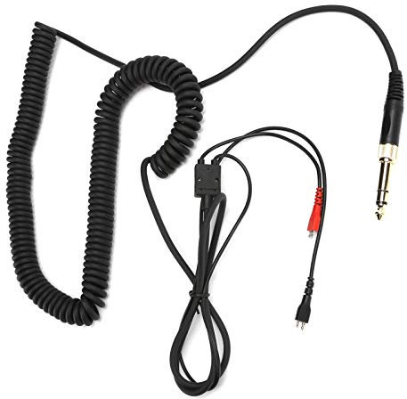 Cable de repuesto para auriculares cable de audio para HD 25-sp/HD 222 / HD 224 / HD 230 / HD 250 / HD 250 Linear II/HD 414 / HD 414 SL/con conector de 6,3 mm de 1/4