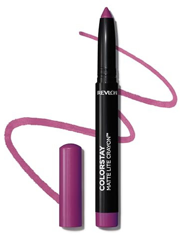 Revlon ColorStay Matte Lite Crayon, Lippenstift mit Integriertem Anspitzer, Wischfest Wasserfest und Trocknet die Lippen Nicht Aus, 005 Sky High, 1.4 g