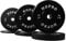 BalanceFrom HoPro Olympic Bumper Plate Weight Plate with Steel Hub, Pairs or Sets, Black