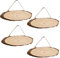Sertay Holzscheiben,4 Stück Baumscheibe,Rindenscheibe,Unvollendete Holzkreise,Oval Holzscheiben,Ungebohrte Holzkreise,für Handbemalt,Namensschilder,Weihnachtsdekoration,Hochzeitsdekoration(6-7cm)