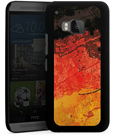 Hard Case kompatibel mit HTC One M9 Schutzhülle schwarz Smartphone Backcover Deutschland Flagge Flaggen