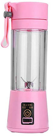 Juicer 380Ml Usb Mini 2/4/6 Blender Juicer Juice Machine Rechargeable Blender Mixer Portable Smoothie Maker For Home Pink 2 Blender
