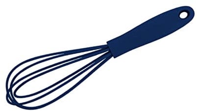 Harilla Silicone Hand Whisk, Blue, 17x4x4cm/6.69x1.57x1.57 inch, Non Scratch, Easy Grip, Multi Use, Easy Clean, Hook Design