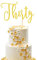 Arthsdite Thirty Cake Topper 30th Cake Topper, 30th Birthday Cake Picks, 30th Birthday Party Decorations - Gold Glitter
