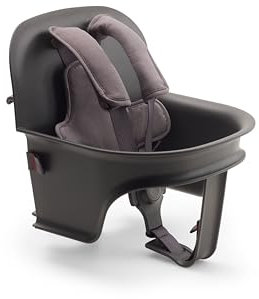 Bugaboo Giraffe Baby-Set für den Bugaboo Giraffe Hochstuhl, für Babys von 6 bis 36 Monate, mit Sitz und 5-Punkt-Sicherheitsgurt, mit einer Hand verstellbar, aus biobasiertem Plastik, Grau