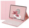 QYiiD Tastatur Hülle Kompatibel mit iPad Mini 6 2021 (6. Generation), Folio Smart Slim Cover mit Runde Tasten Tastatur Abnehmbare (Deutsches QWERTZ) für Pad Mini 6 8,3 Zoll, Rosa